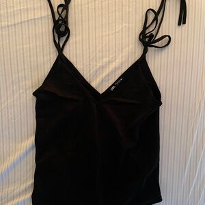Zara Black Tie-Strap Women's Top